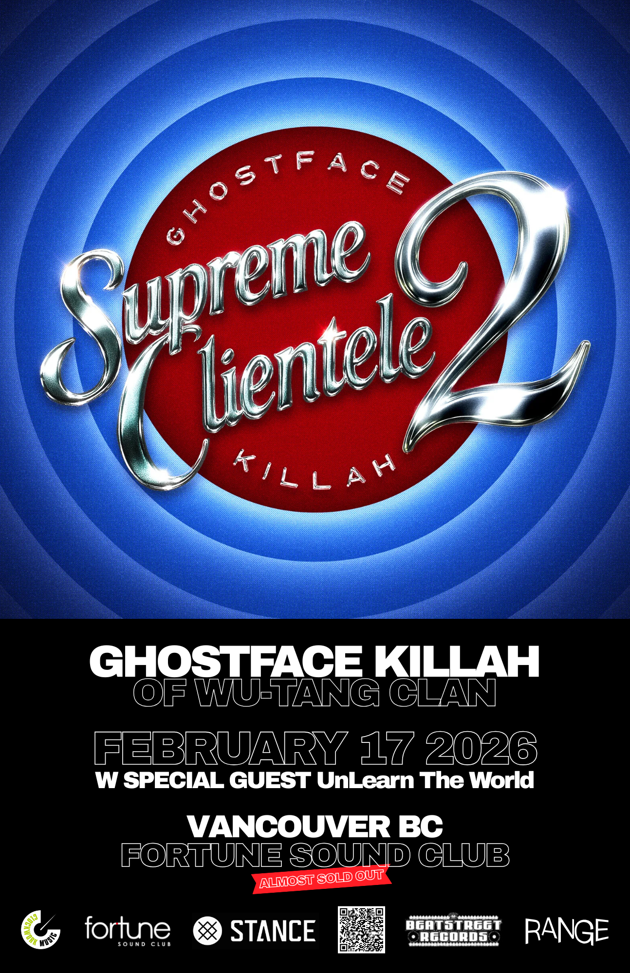 Ghostface Killah - Feb 17 at Fortune Sound Club - Vancouver BC